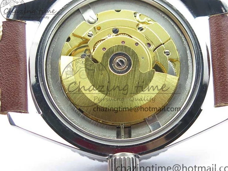 0214 Practical Vintage Seamaster 300 No Date T SS B12 Black Dial On Brown Leather Strap A2836 (Free Nylon Strap) 7910